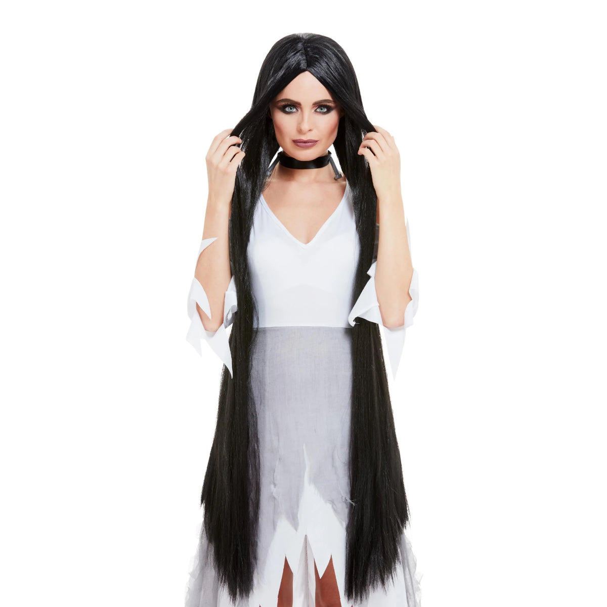 Smiffys Witch Wig - Extra Long Black