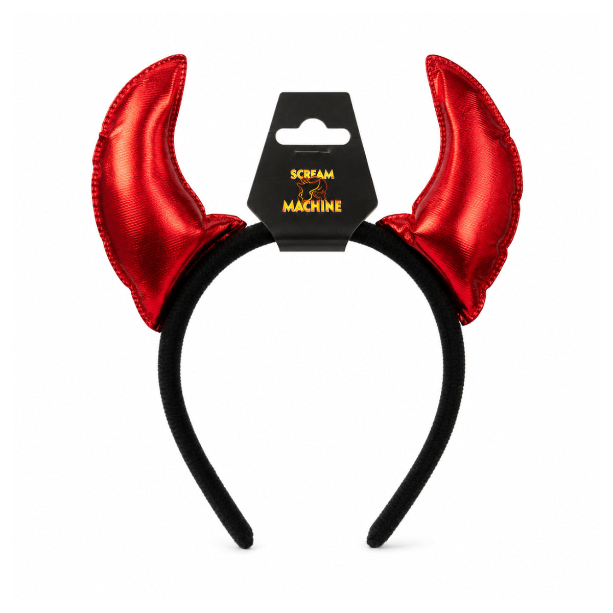 Metallic Red Devil Horns Headband