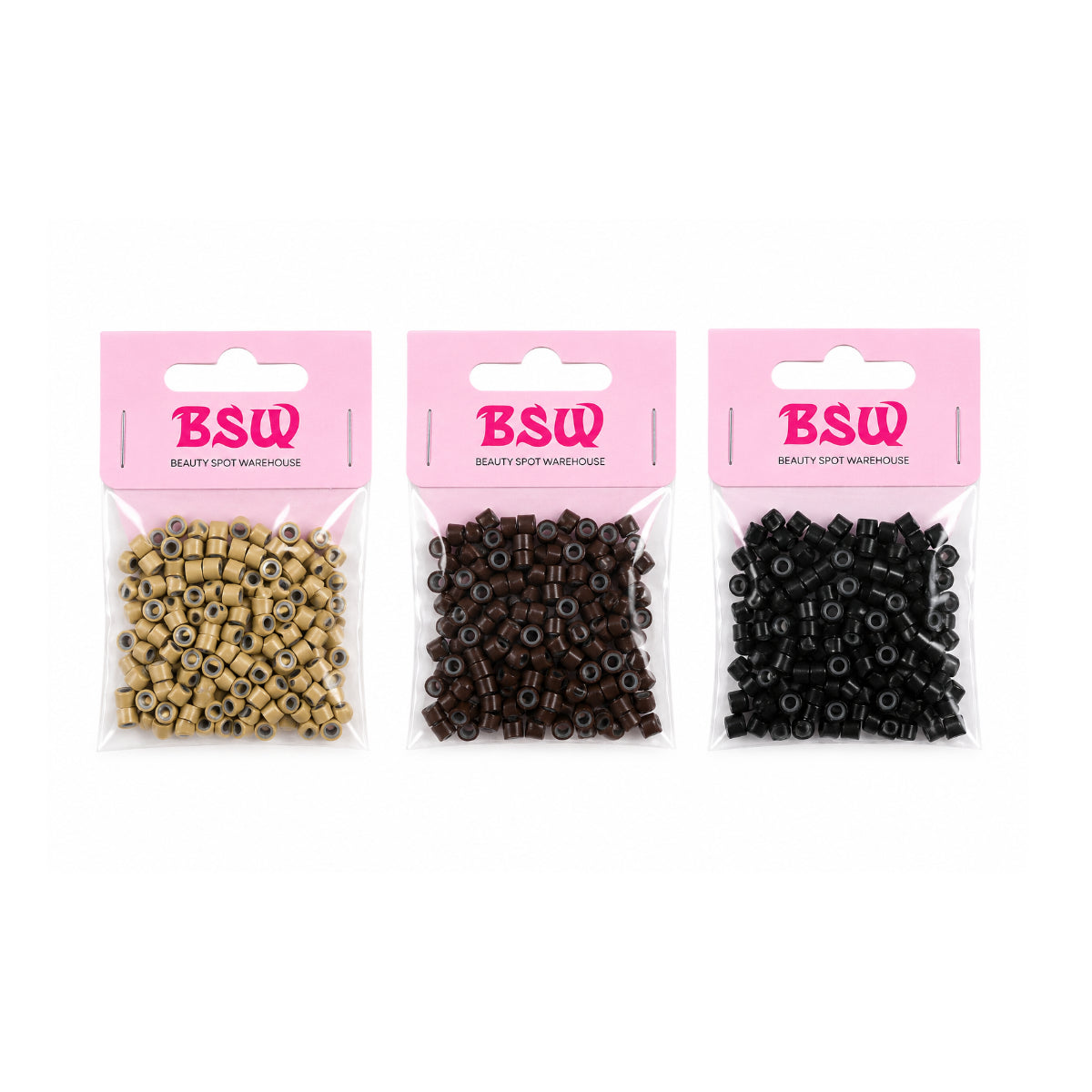 BSW Hair Micro Loop Beads Silicone Lined (200pk)