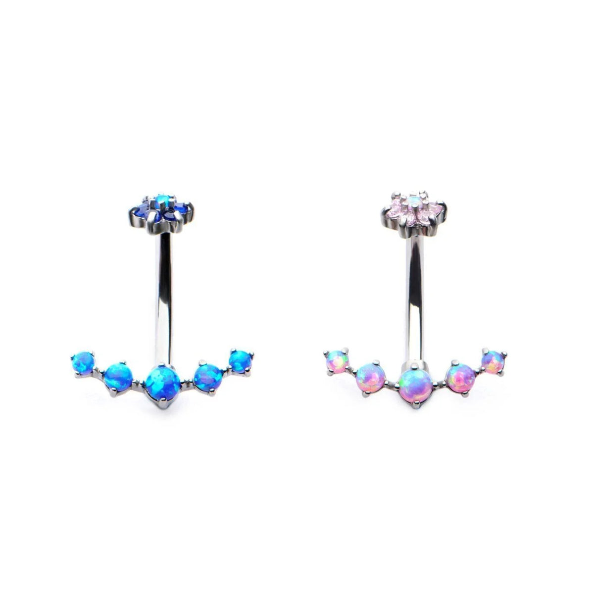 Gem Anchor Navel Bar