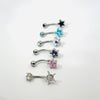 Crystal Star Navel Bar