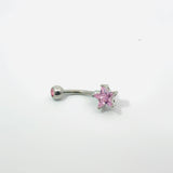 Crystal Star Navel Bar