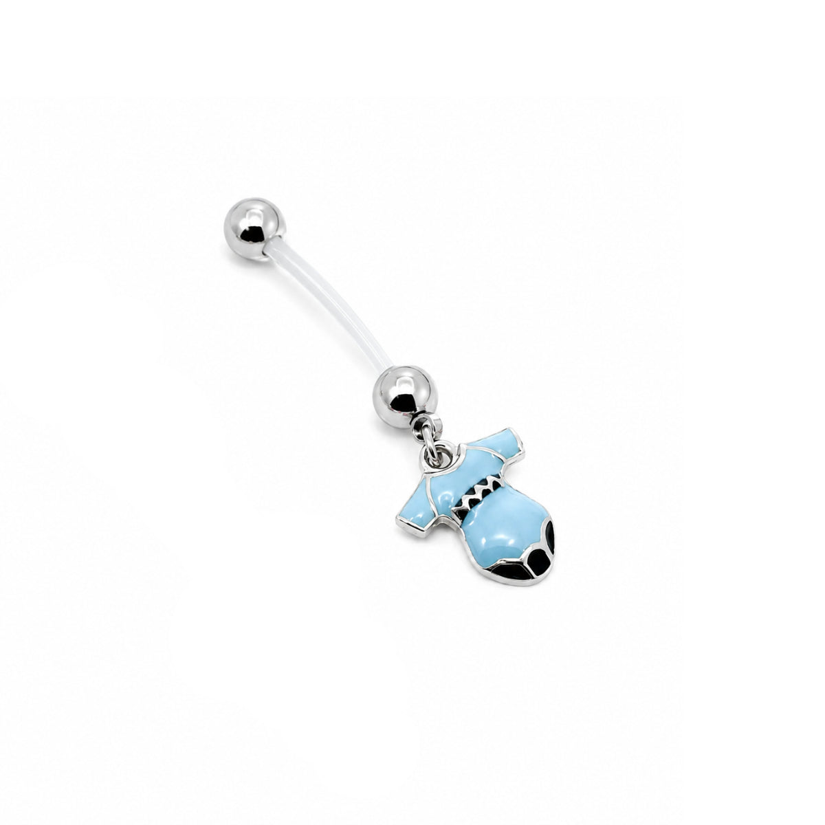 Baby Bodysuit Maternity Navel Bar 18mm Pink or Blue