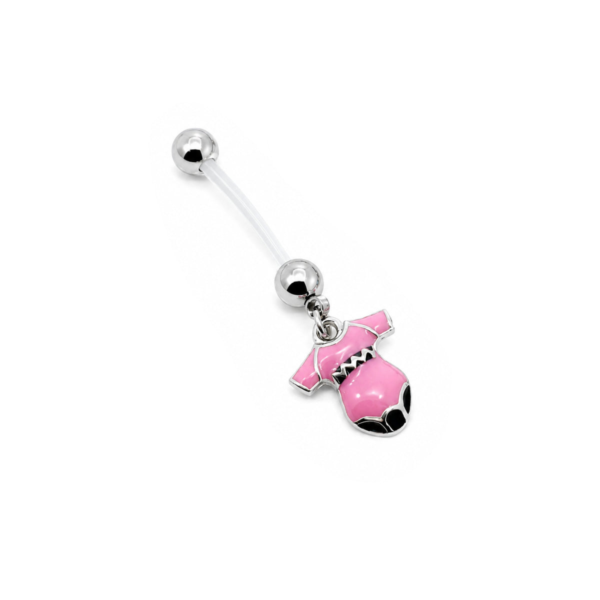 Baby Bodysuit Maternity Navel Bar 18mm Pink or Blue