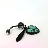 Boho Peace Heart Navel Bar