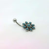Boho Style Flower Navel Bar