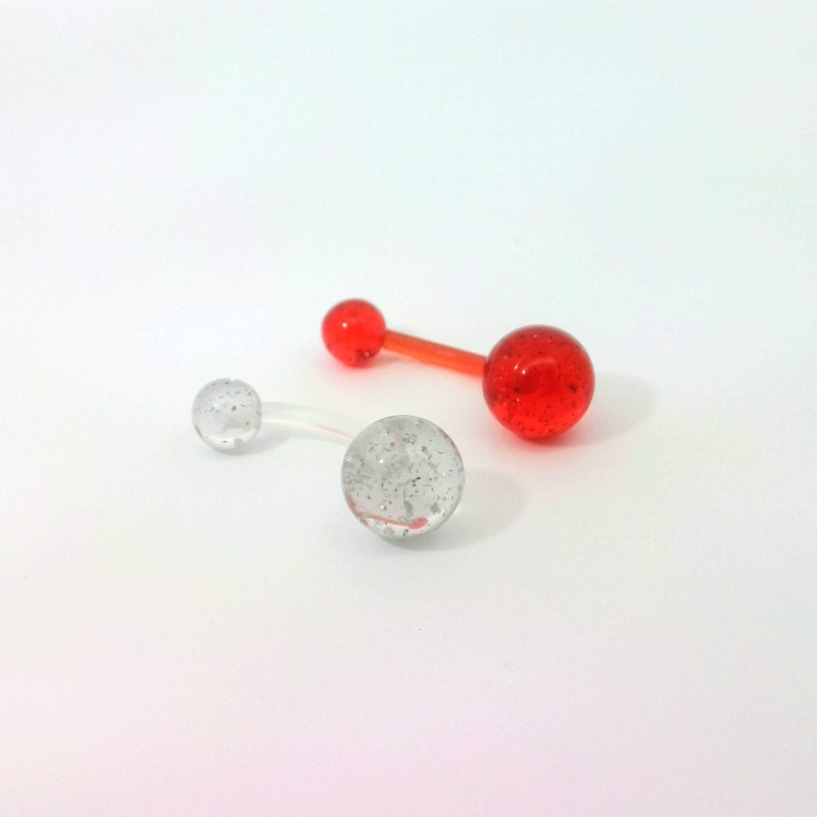 Bio Plastic Navel Bars 2pk