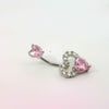 Sweetheart Cut Out Pink Navel Bar