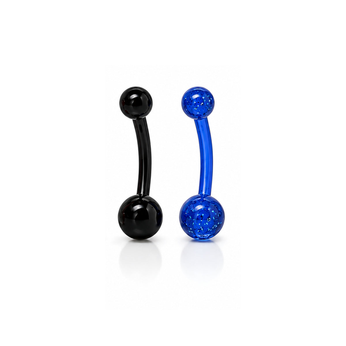 Bio Plastic Navel Bars 2pk - Various Colours