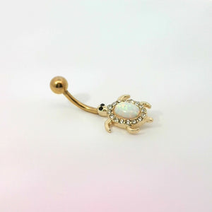 Gold Turtle Shaped Navel Bar