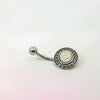 Greek Style Crystal Glitter Navel Bar