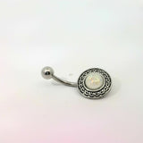 Greek Style Crystal Glitter Navel Bar