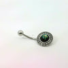 Greek Style Crystal Glitter Navel Bar