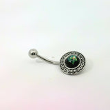 Greek Style Crystal Glitter Navel Bar