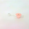 Pink Bio-Plastic Flower Navel Bar