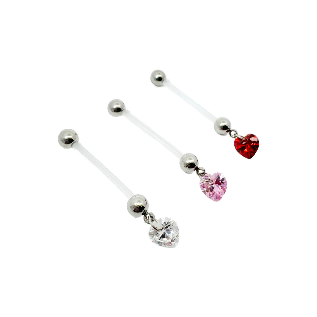 Maternity Gem Heart Dangle Navel Bar