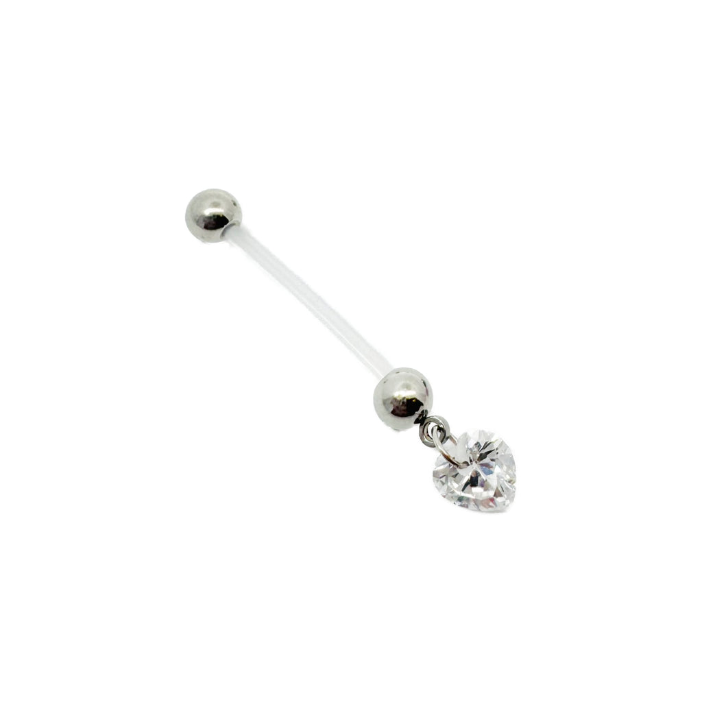 Maternity Gem Heart Dangle Navel Bar