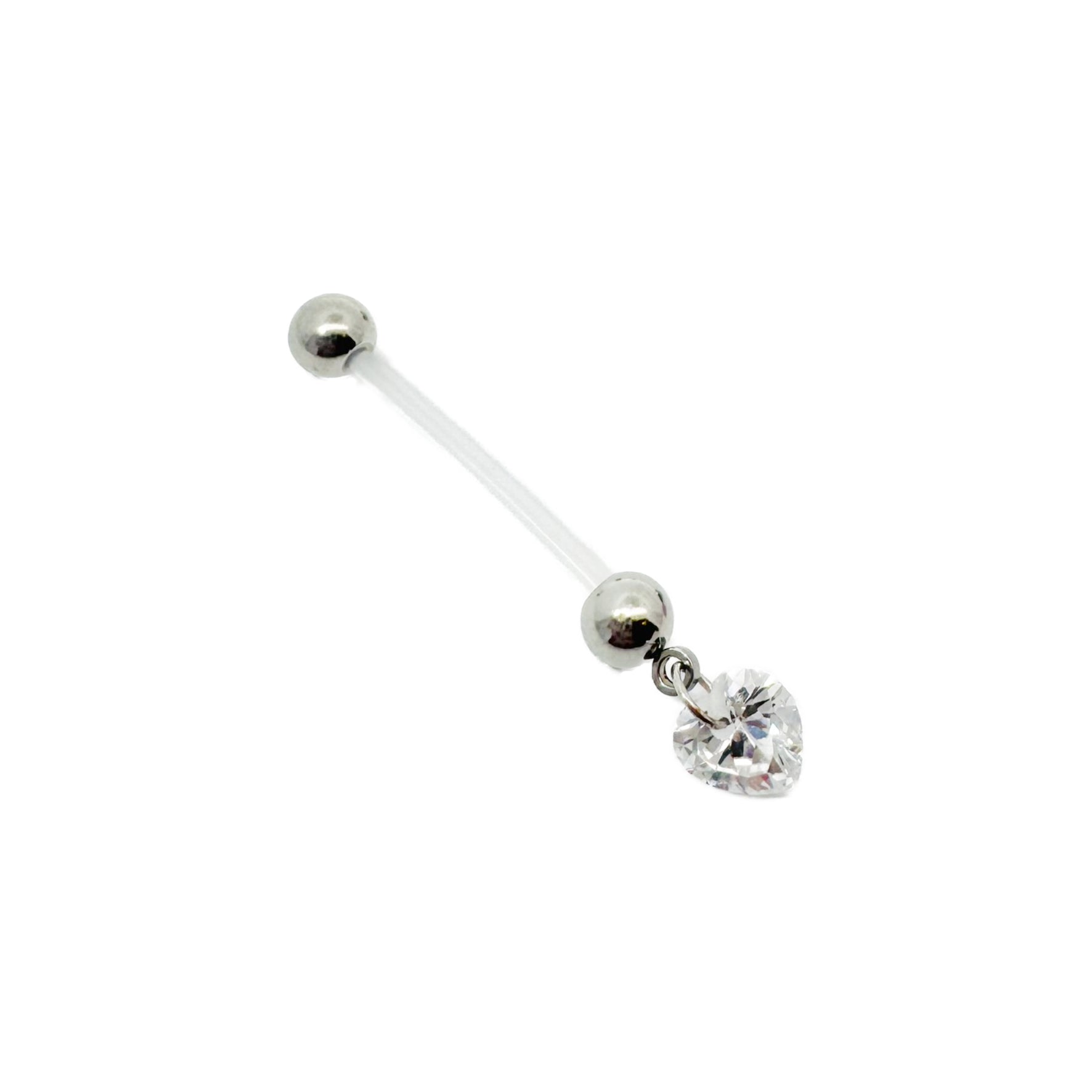 Maternity Gem Heart Dangle Navel Bar