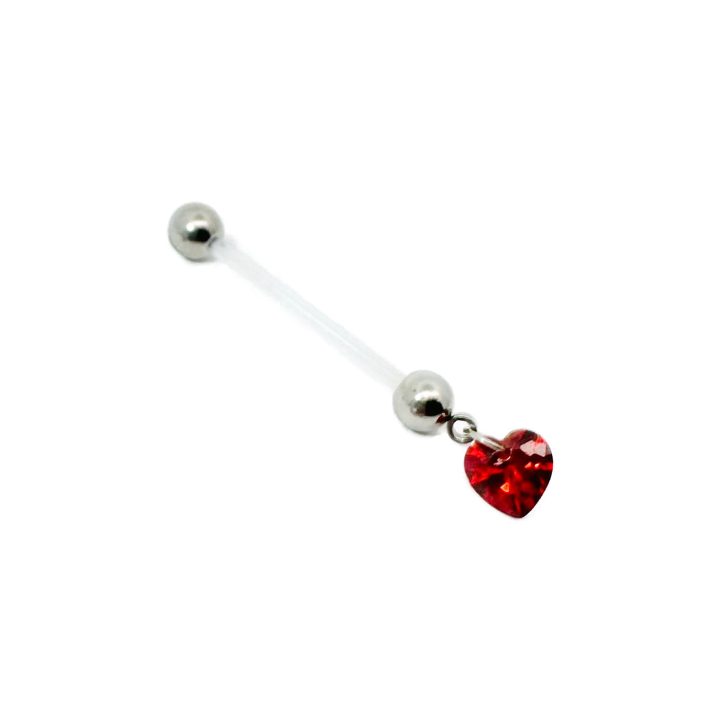 Maternity Gem Heart Dangle Navel Bar