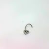 Silver Hook Nose Jewellery with Heart Design
