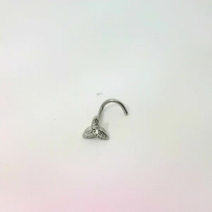 Silver Hook Nose Jewellery with Trio Design