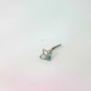 Silver L-Shaped Half Petal Nose Jewellery