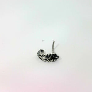 Silver L-Shaped Leaf Nose Jewellery