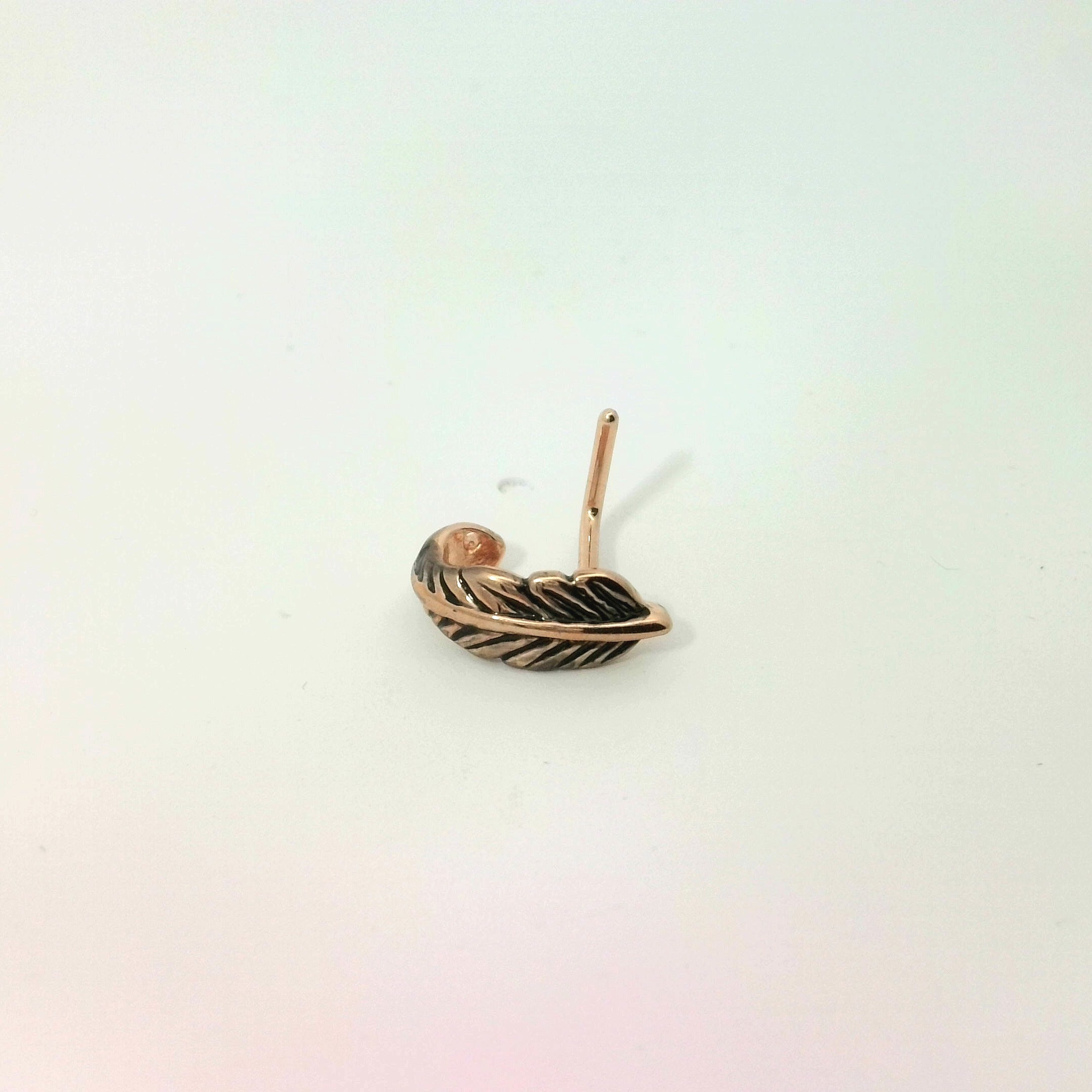 Bronze Leaf L-Shaped Nose Jewellery