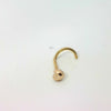 Gold Hook Heart-Shaped Nose Jewellery