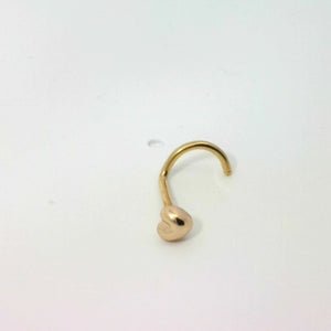 Gold Hook Heart-Shaped Nose Jewellery