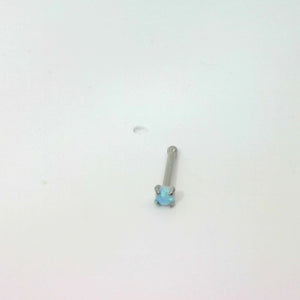 Silver with Blue Jewel Stud Nose Jewellery