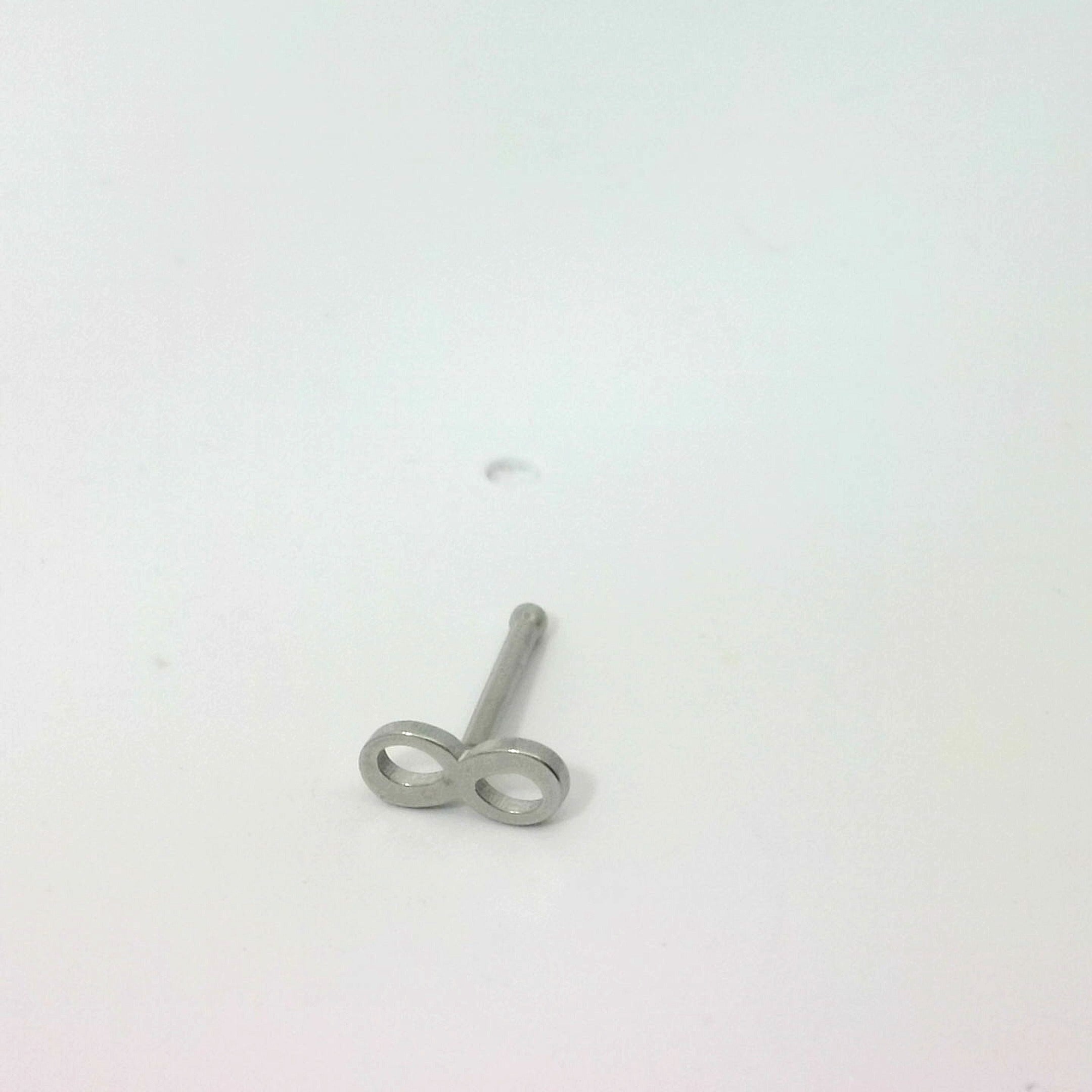 Silver Infinity Stud Nose Jewellery