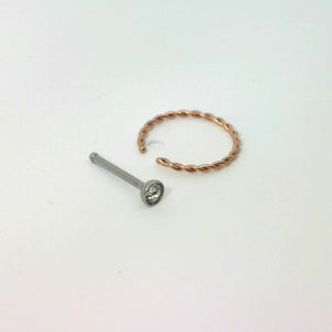 2 Pack – Gold Nose Hoop & Silver Nose Stud