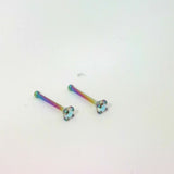 2 Pack Multicoloured Nose Studs