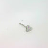 Silver Heart Nose Stud