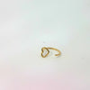 Gold Hoop Nose Jewellery with Heart Design