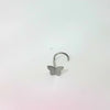 Silver Hook Nose Jewellery with Butterfly Design