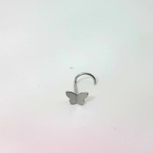 Silver Hook Nose Jewellery with Butterfly Design
