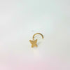 Gold Hook Nose Jewellery with Butterfly Design