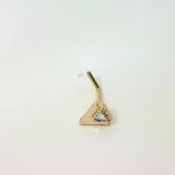 Gold L-Shaped Diamond Nose Stud