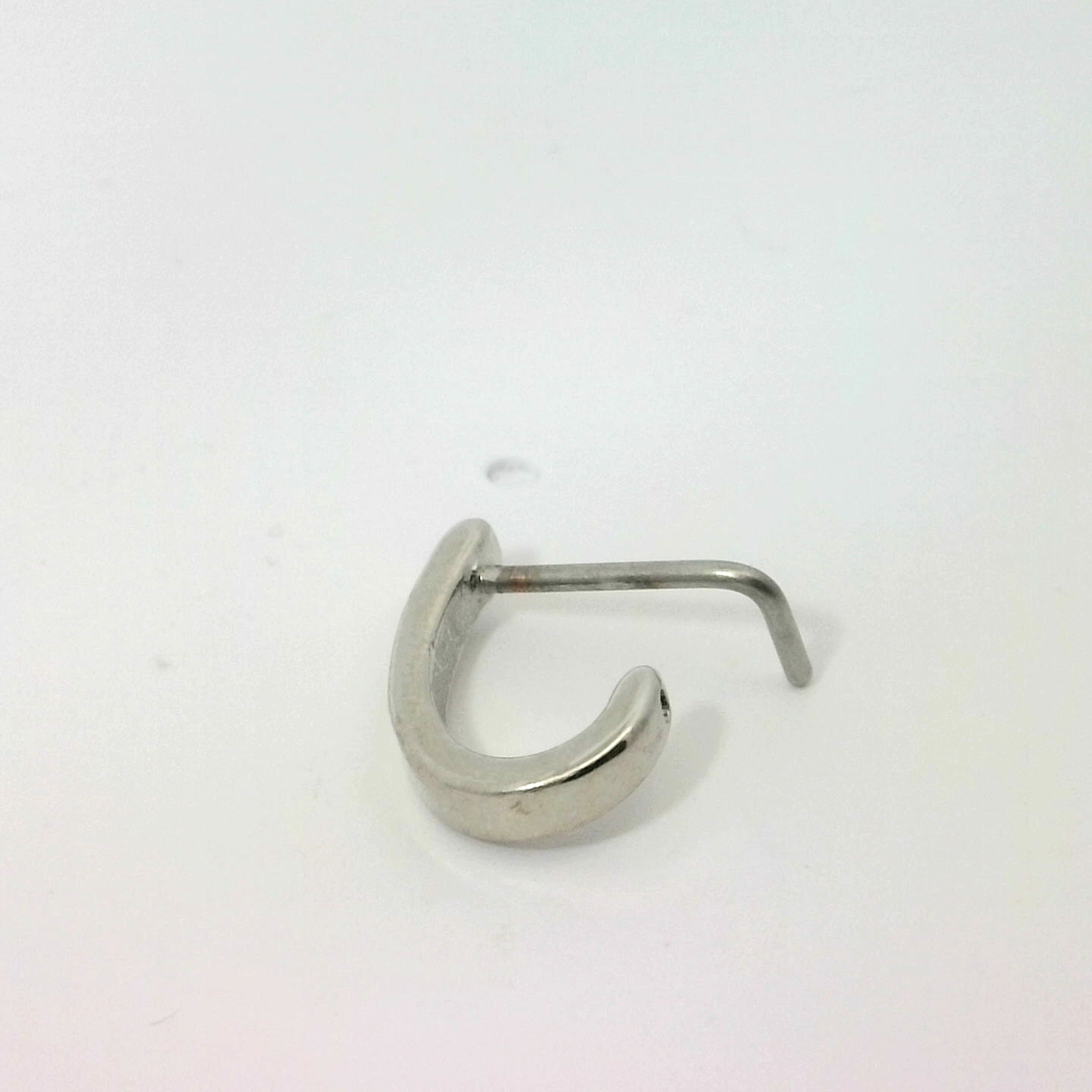 Silver L-Shaped Hook Nose Jewellery