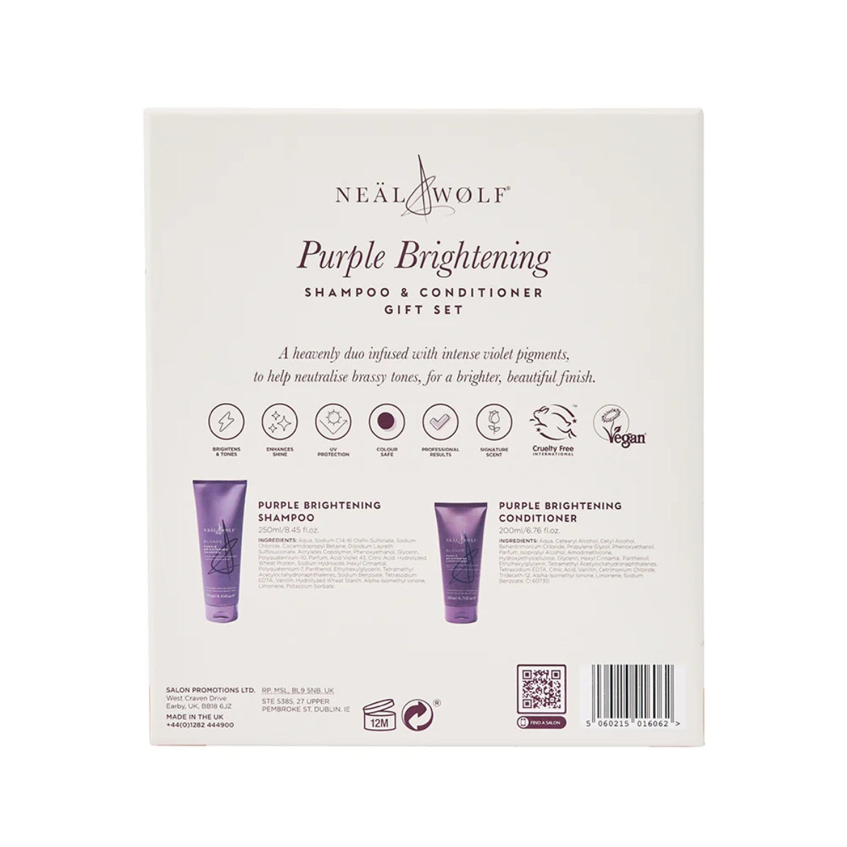Neal & Wolf Purple Collection Brightening Shampoo & Conditioner Gift Set