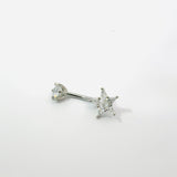 Crystal Star Navel Bar