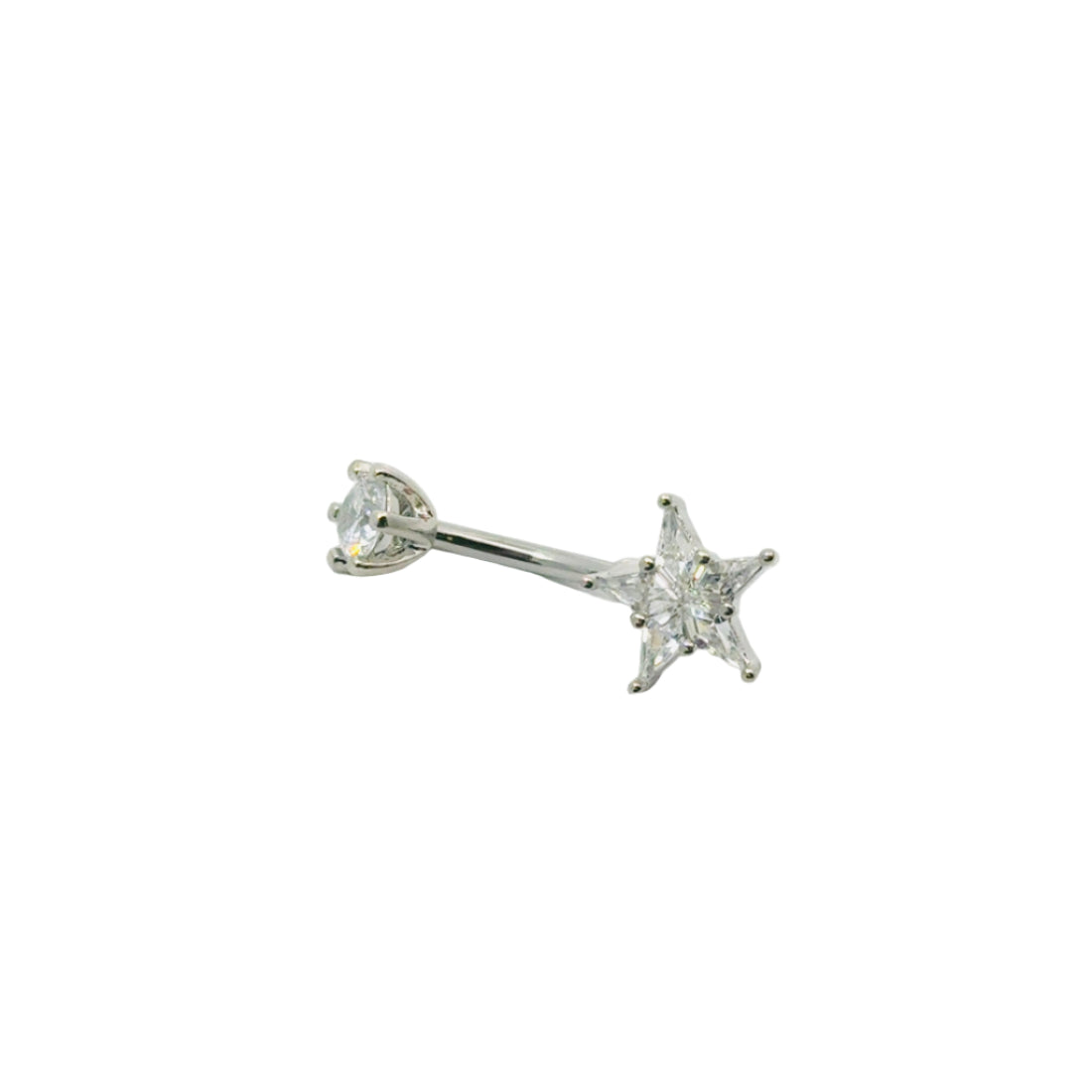 Crystal Star Navel Bar