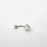 Crystal Star Navel Bar