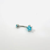 Crystal Star Navel Bar