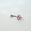 Heart Shape Gem Navel Bar