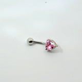 Heart Shape Gem Navel Bar