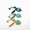 Boho Peace Heart Navel Bar