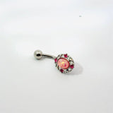 Oval Gem Navel Bar